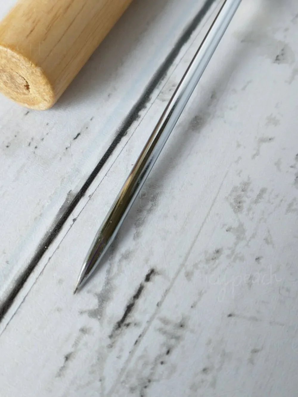 Ice Pick Wood Handle Metal Cap Crusher Sheath Cover Rustic Farmhouse Cabin Retro